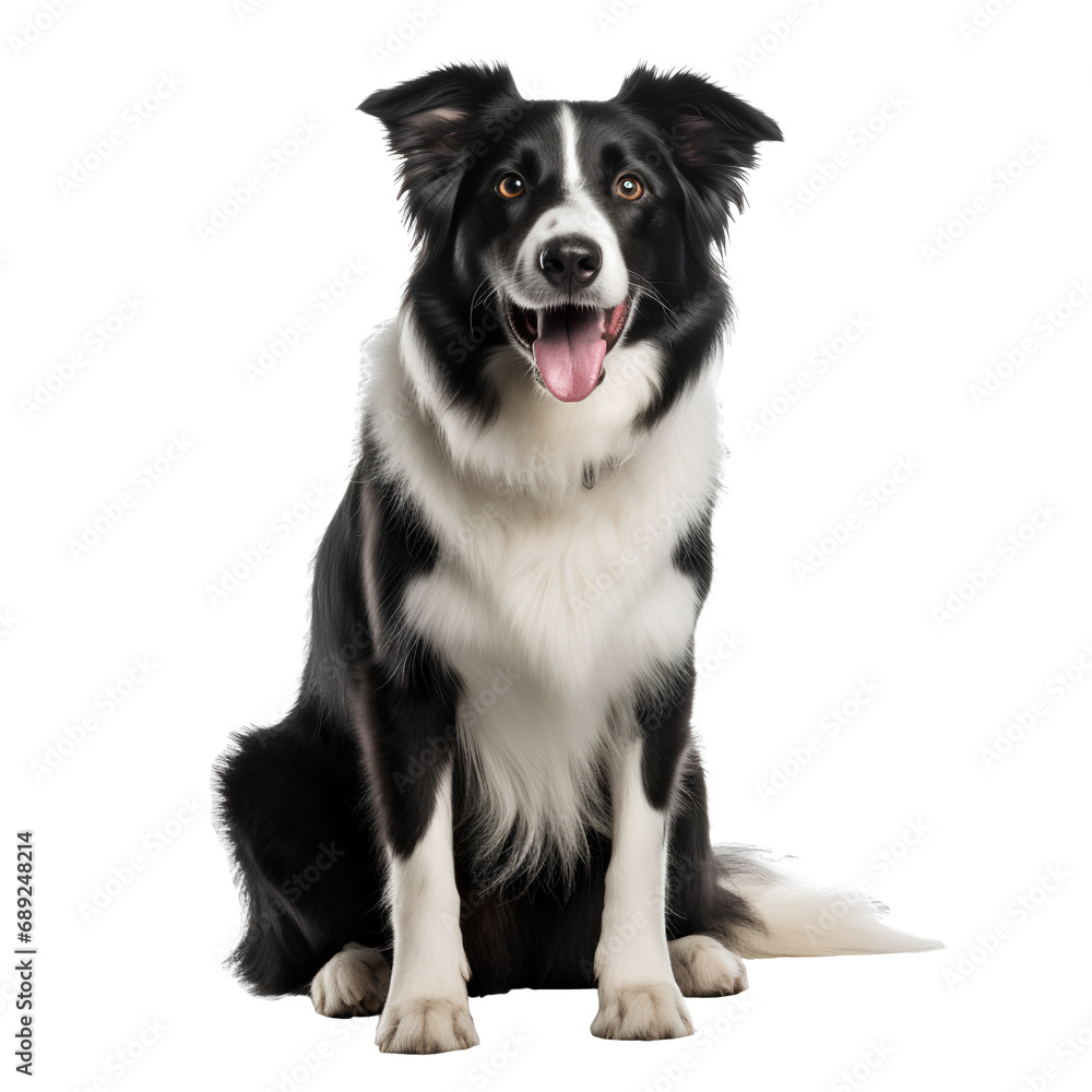Border Collie Cute dog on transparent background PNG is easy to decorate and use.
