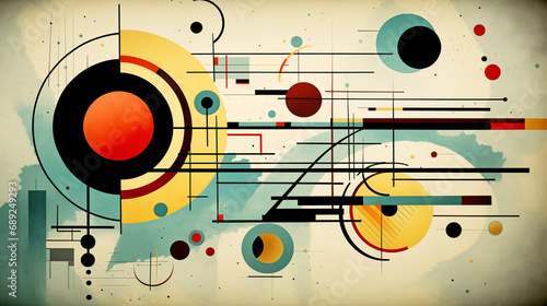 abstract colorful illustration in futuristic style  vintage art - Legal AI