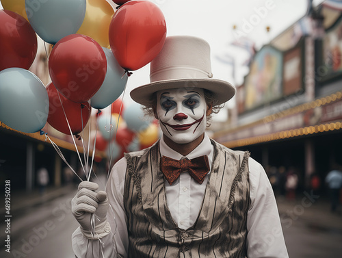 Scary Clown with Balloons, Costume