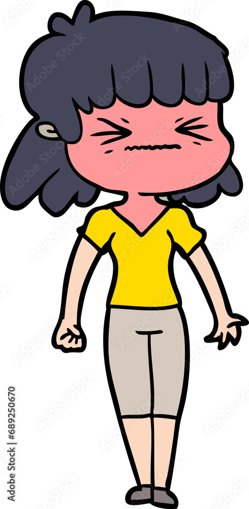 cartoon angry girl cartoon angry girl