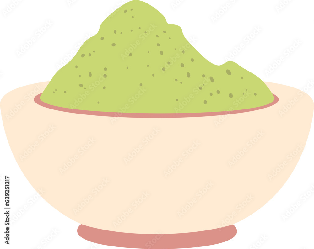 Matcha Green Tea Powder In Bowl Matcha Green Tea Powder In Bowl