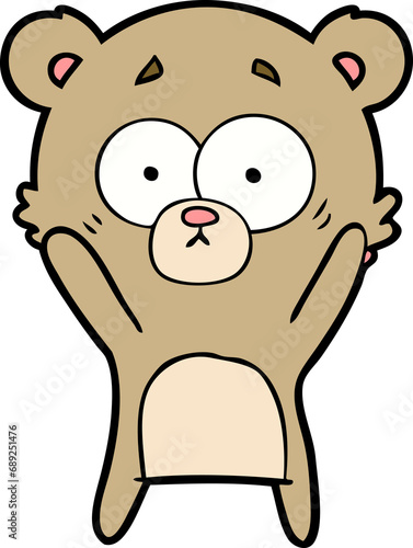 worried bear cartoon