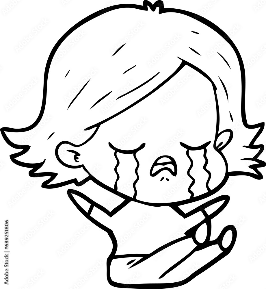 cartoon girl crying cartoon girl crying