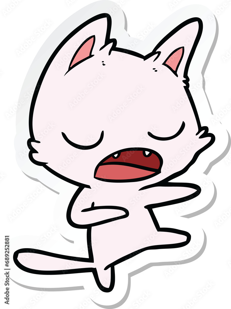 sticker of a talking cat dancing sticker of a talking cat dancing