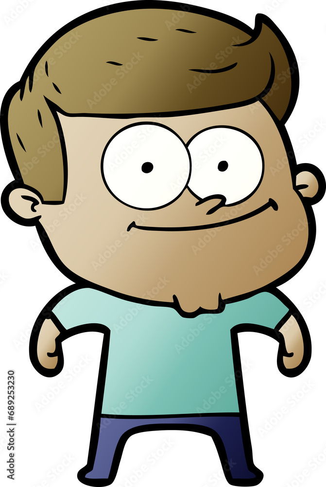 Obraz premium cartoon happy man