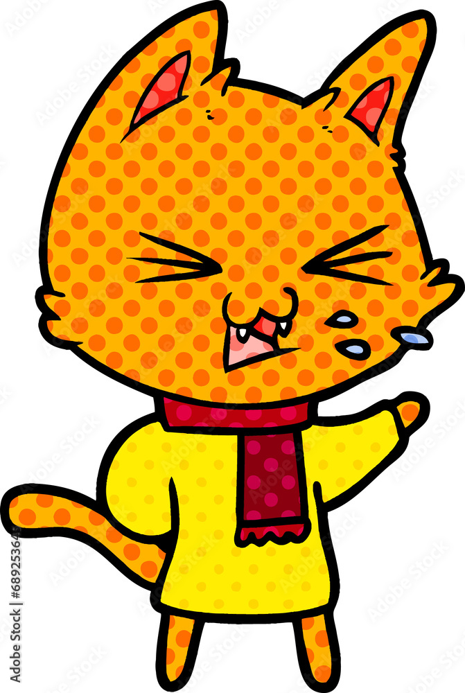 cartoon cat hissing cartoon cat hissing