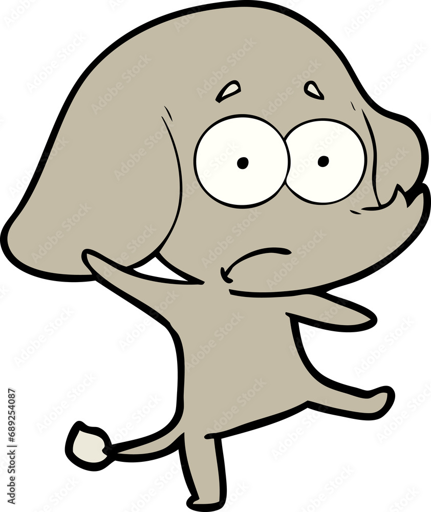 cartoon unsure elephant cartoon unsure elephant