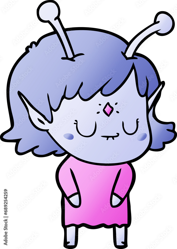cartoon alien girl cartoon alien girl