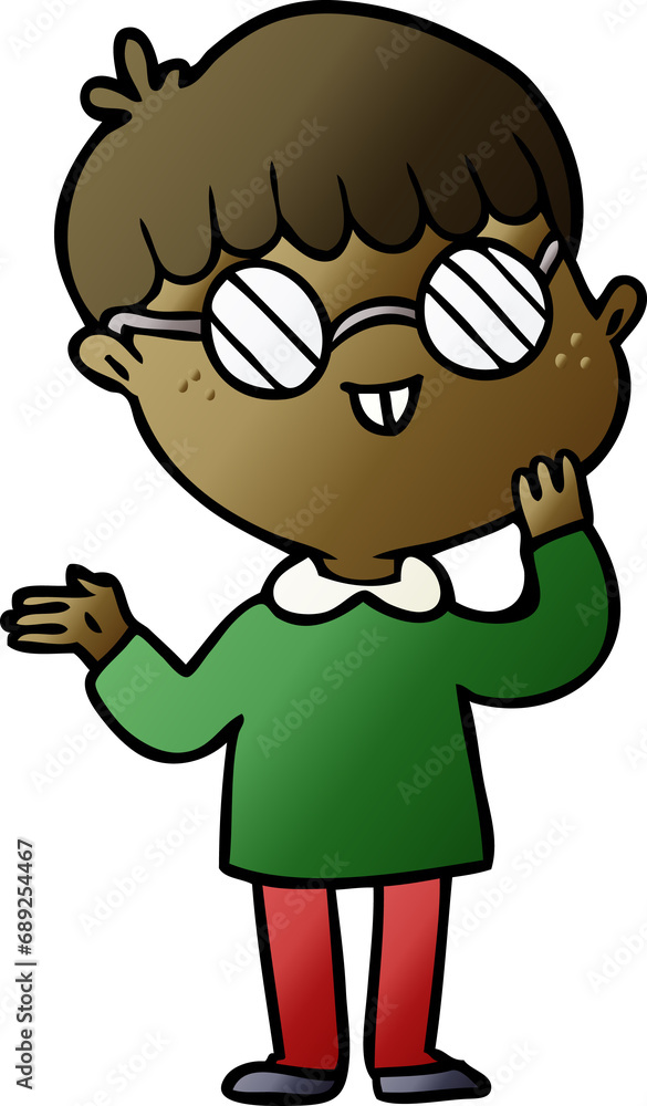cartoon boy wearing spectacles cartoon boy wearing spectacles