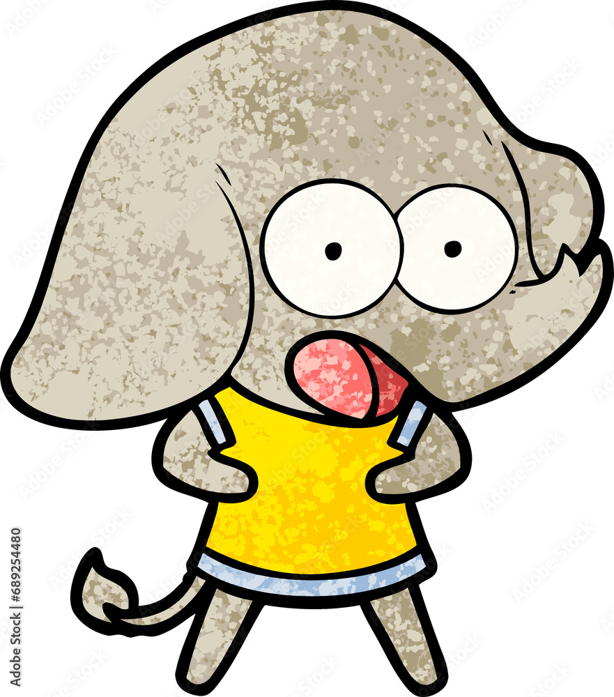 Obraz premium cute cartoon elephant