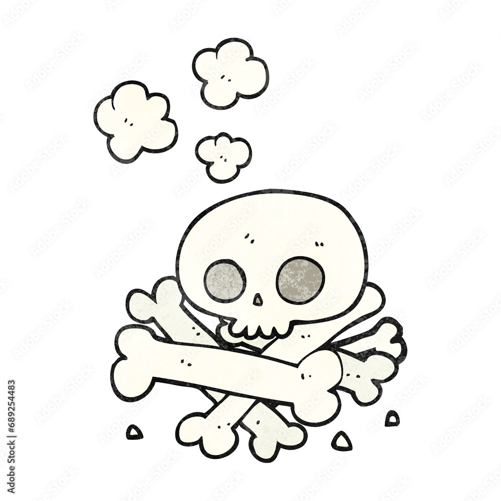 freehand textured cartoon pile of bones freehand textured cartoon pile of bones