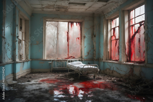 A dirty hospital room  photo