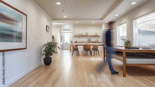 Beautiful Blurred Background of Modern Business Office Interior.