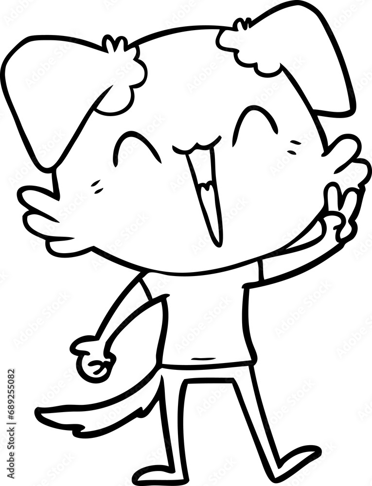 happy little dog cartoon happy little dog cartoon