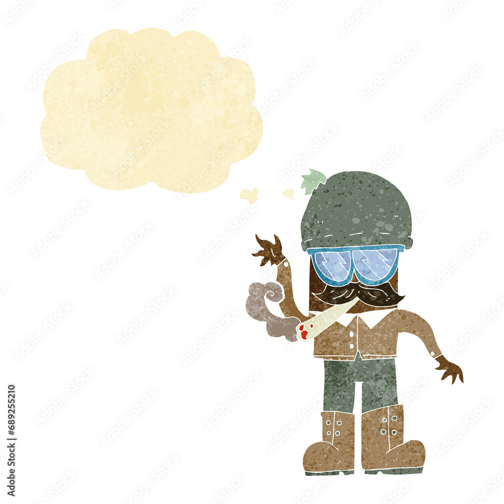 cartoon man smoking pot with thought bubble cartoon man smoking pot with thought bubble