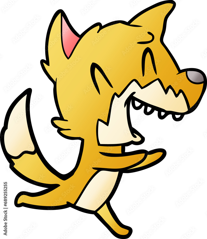 laughing fox running away laughing fox running away