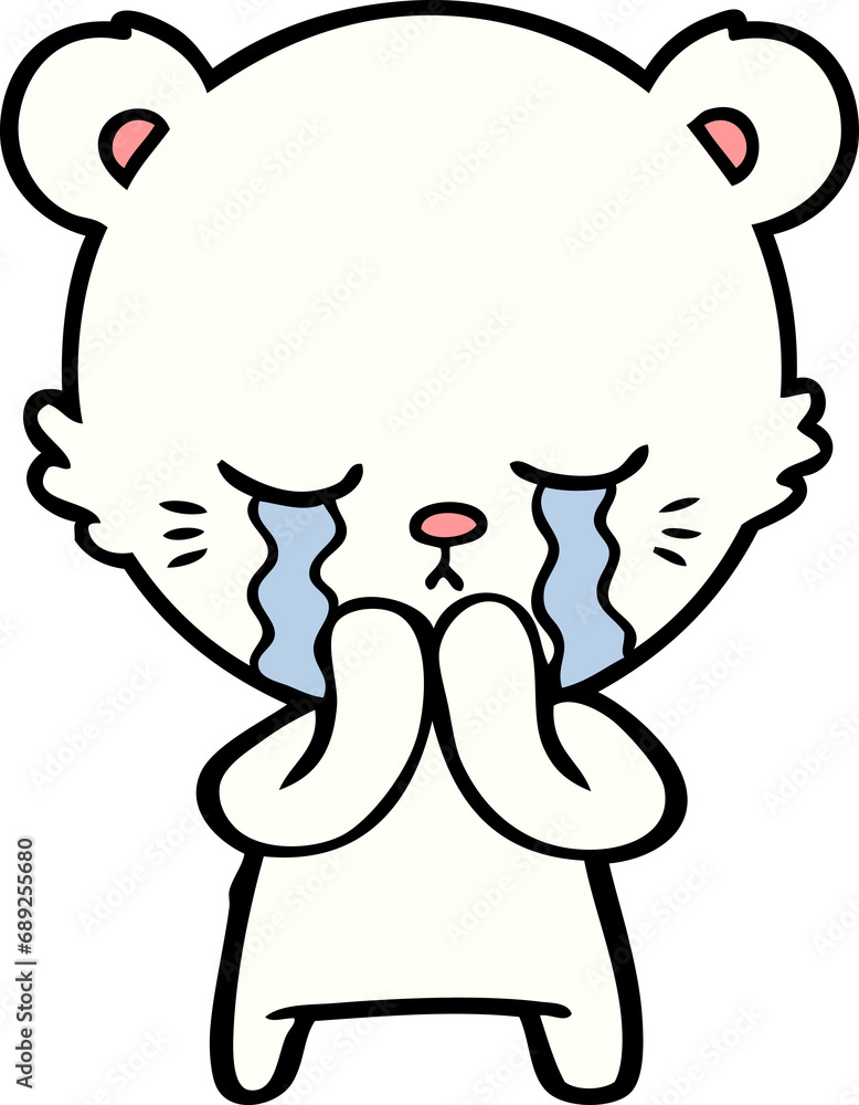 sad little polar bear cartoon sad little polar bear cartoon