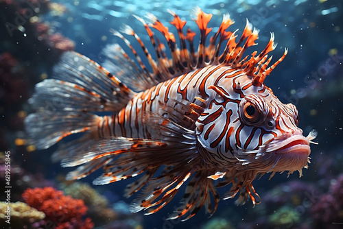 Lionfishes live in the coral reef  © SynchR