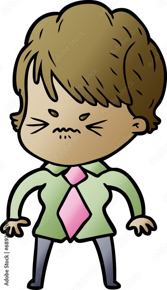cartoon frustrated woman cartoon frustrated woman