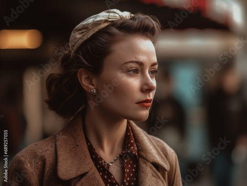 woman professional photography, city
