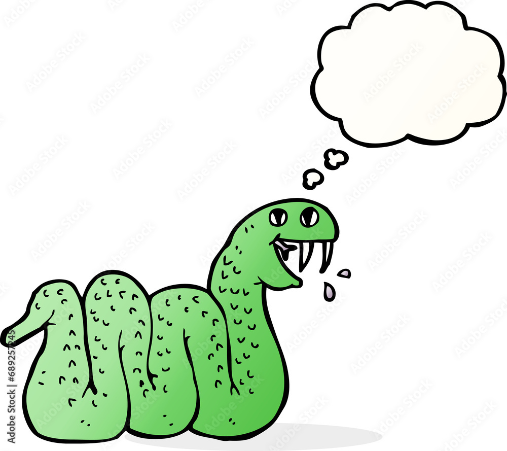 cartoon snake with thought bubble cartoon snake with thought bubble