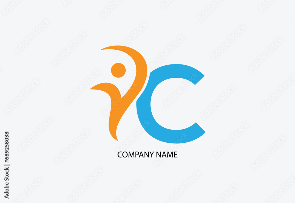 Letter C People Logo Design Template Inspiration, Vector Illustration. Letter C People Logo Design Template Inspiration, Vector Illustration.