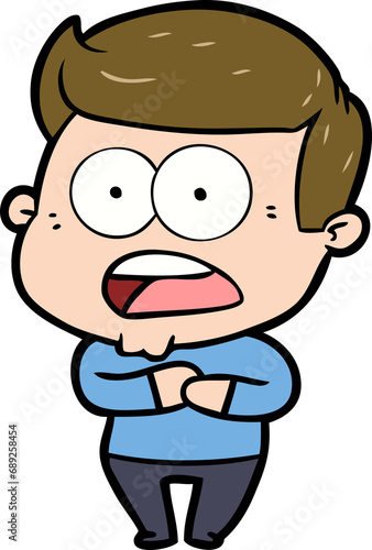 cartoon shocked man