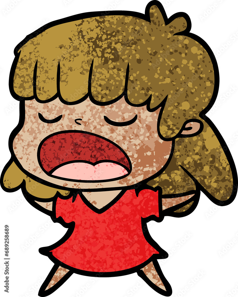 cartoon woman talking loudly cartoon woman talking loudly