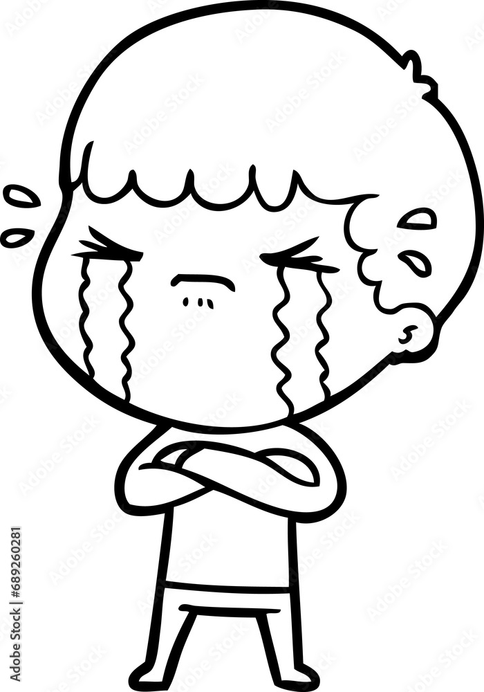 cartoon man crying cartoon man crying