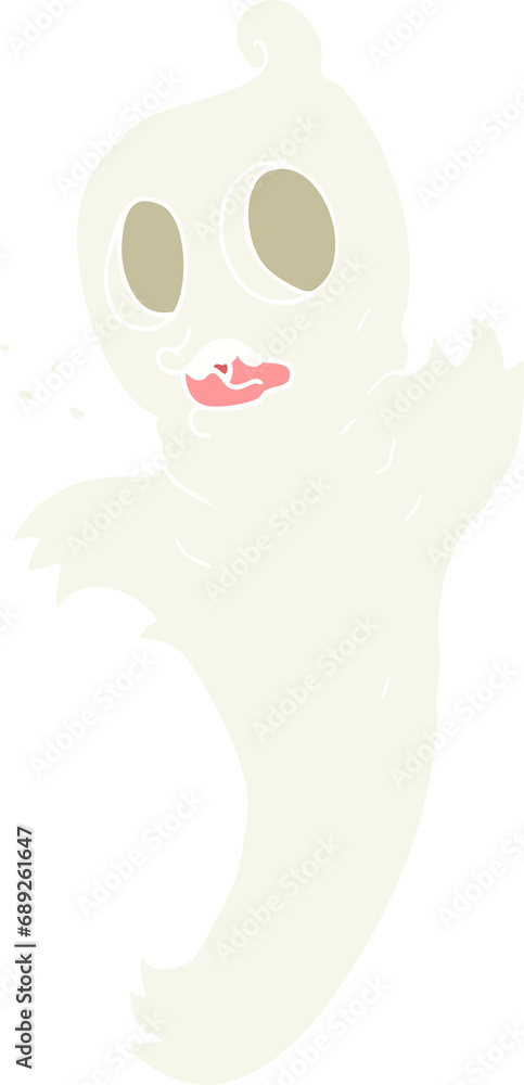 flat color illustration of ghost flat color illustration of ghost