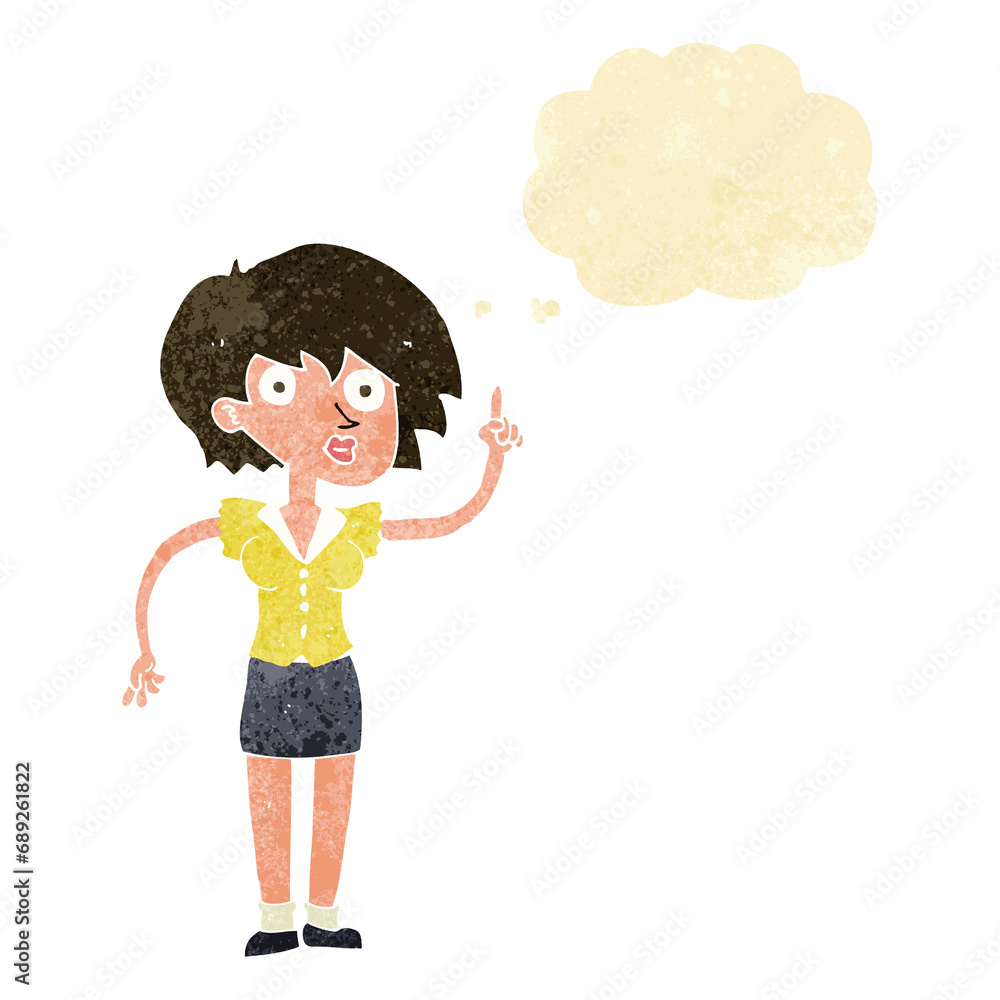 cartoon woman with question with thought bubble cartoon woman with question with thought bubble