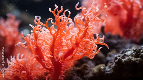 A beautiful orange-red coral in Madagascar.