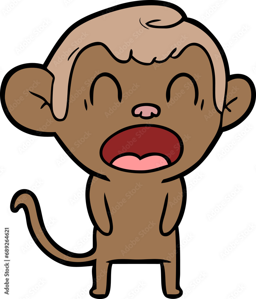 yawning cartoon monkey yawning cartoon monkey