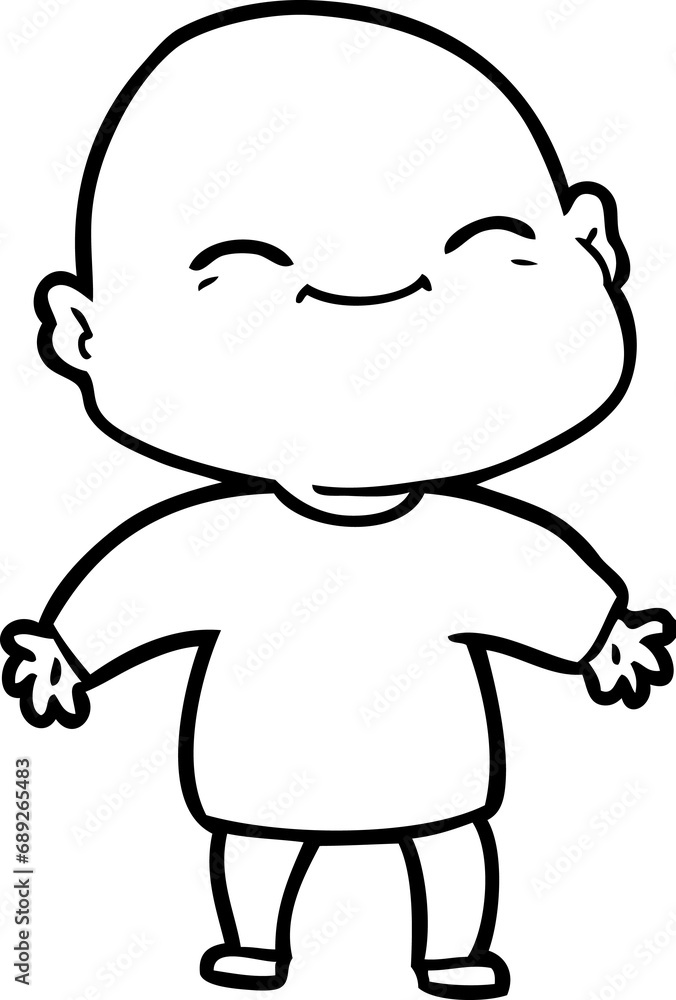 happy cartoon bald man happy cartoon bald man