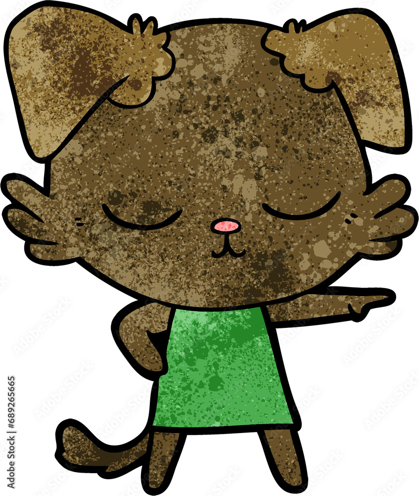 Obraz premium cute cartoon dog