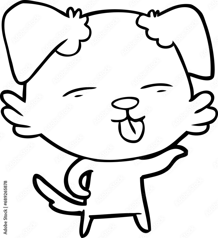 cartoon dog sticking out tongue cartoon dog sticking out tongue