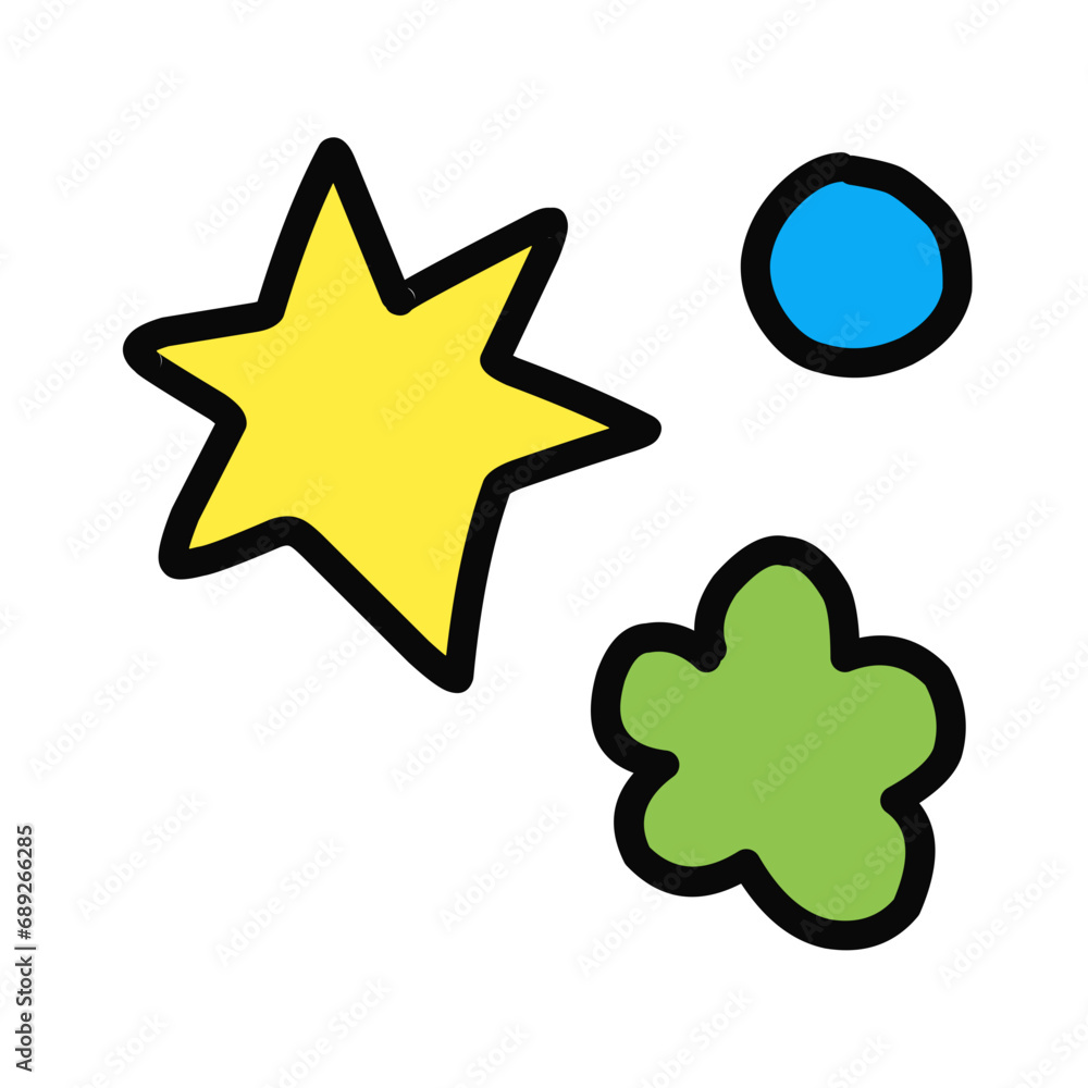 Hand drawn Abstract funny cute Comic characters Hand drawn Abstract funny cute Comic characters