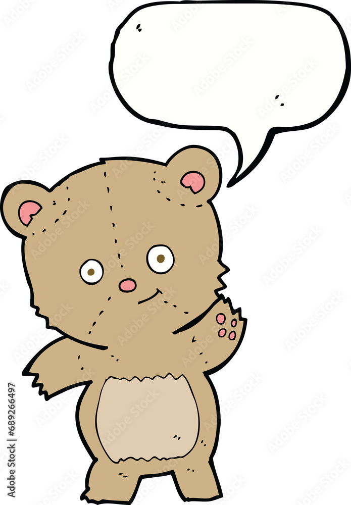 cartoon teddy bear with speech bubble cartoon teddy bear with speech bubble
