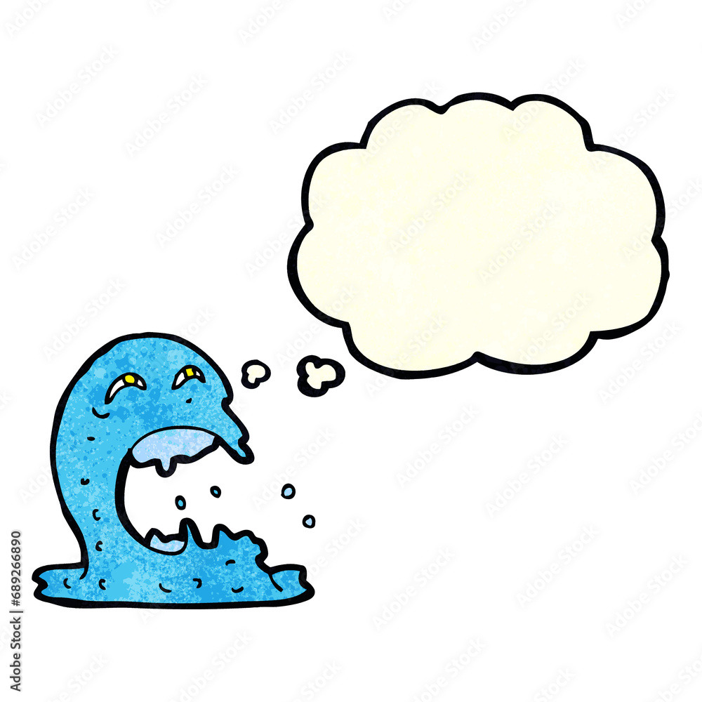 cartoon gross ghost with thought bubble cartoon gross ghost with thought bubble