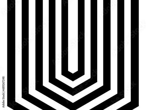 Geometric Lines Forming a V-Shape on a White Background, Symmetry in Simplicity