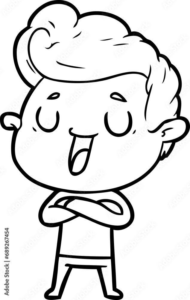 Fototapeta premium happy cartoon man