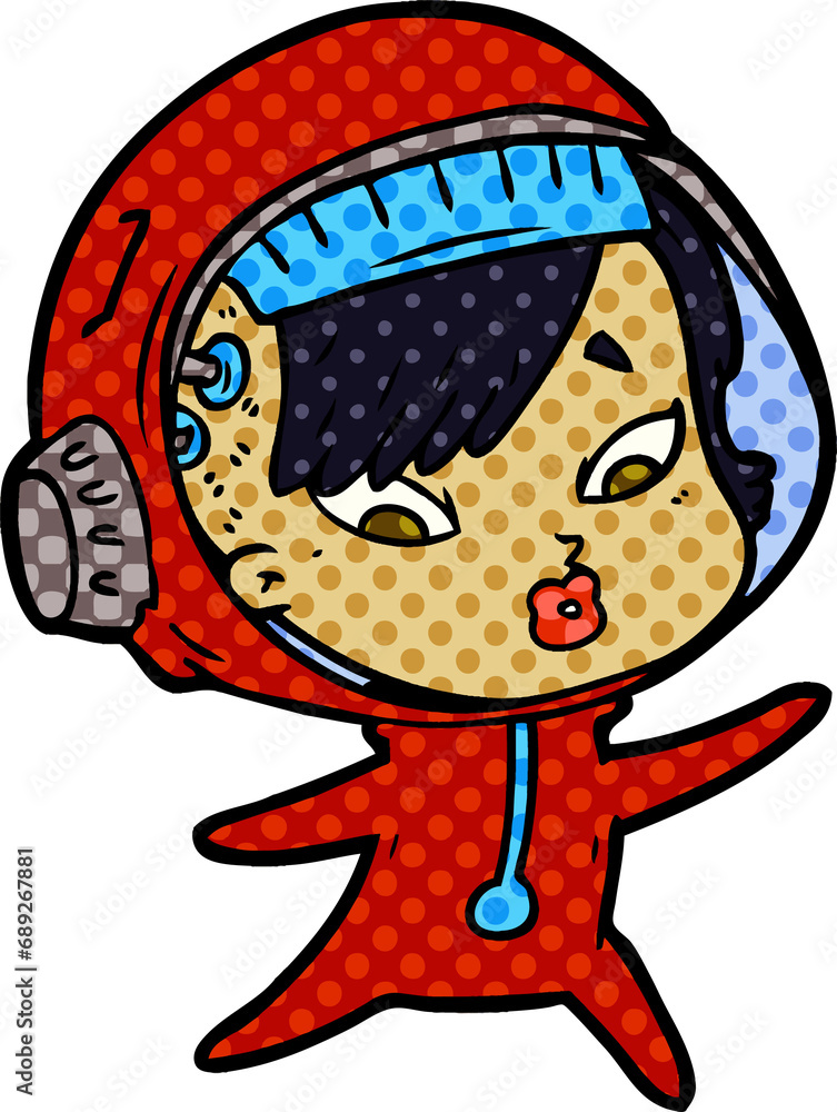 cartoon astronaut woman cartoon astronaut woman
