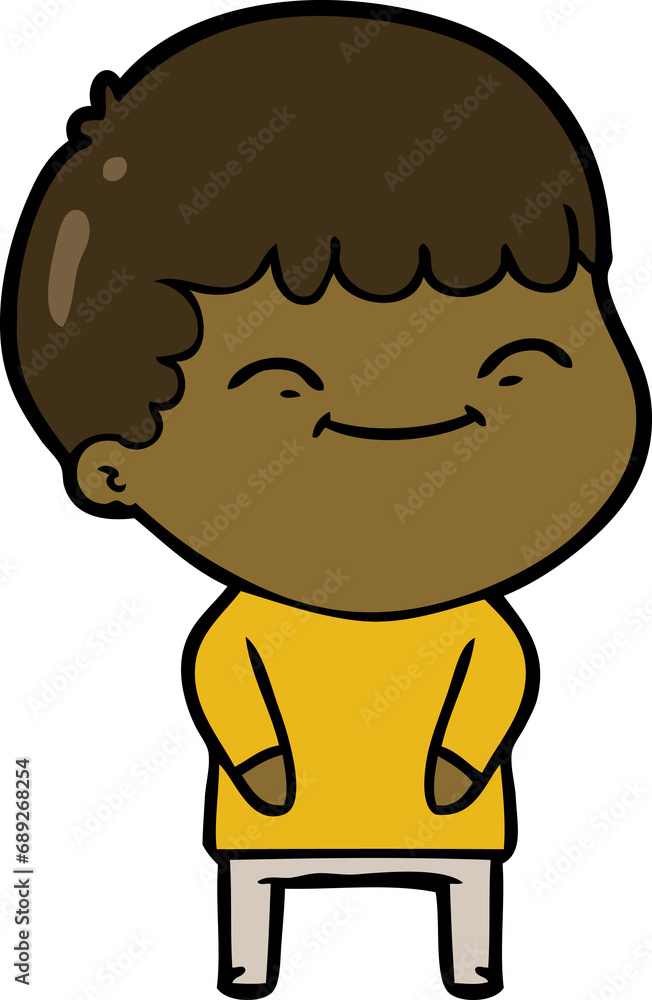 Obraz premium cartoon happy boy