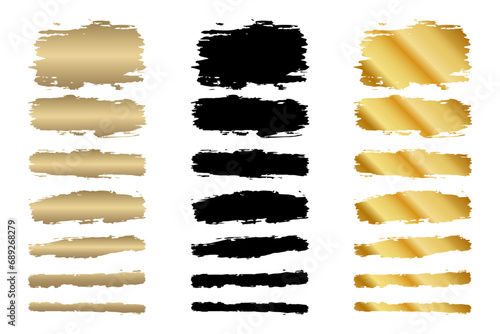 Set of vector brushes on a white background. Imitation of a natural brush for drawings and creativity.
