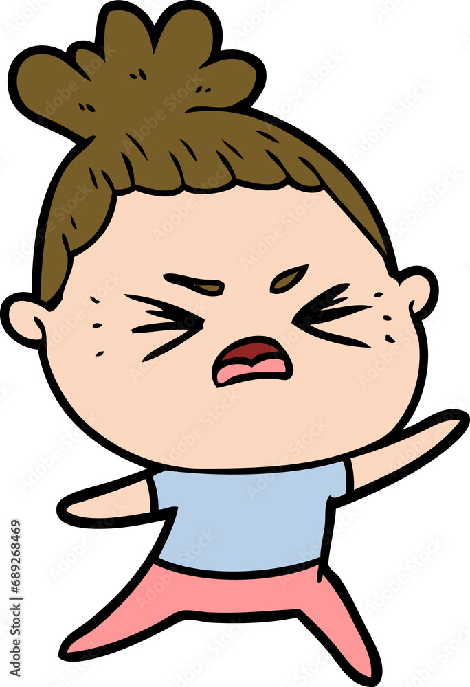 cartoon angry woman cartoon angry woman