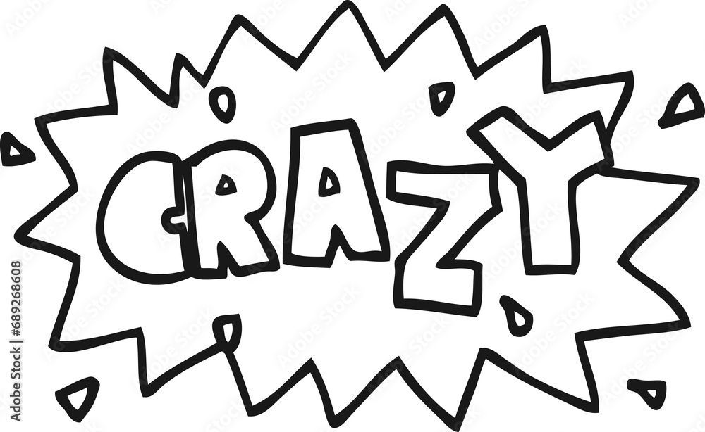 cartoon word crazy