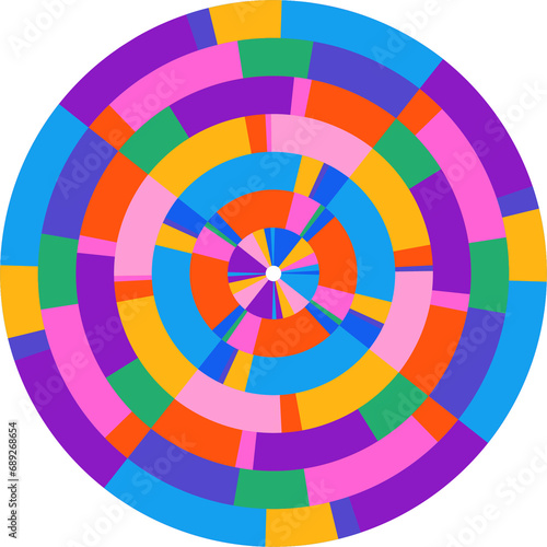 Colorful Geometric Mandala