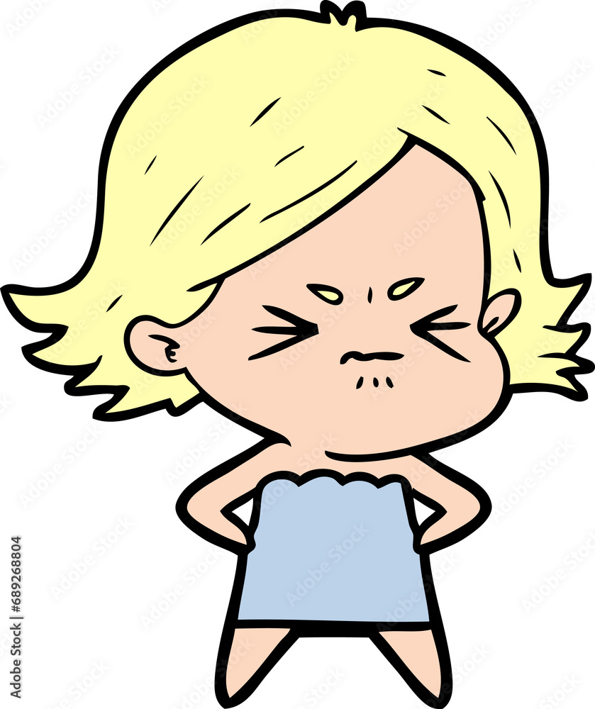 cartoon angry girl cartoon angry girl