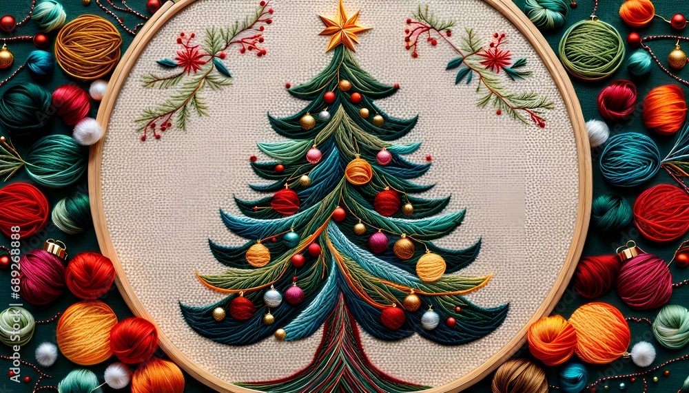 Christmas Decorations Embroidered Art Pattern Christmas Decorations Embroidered Art Pattern