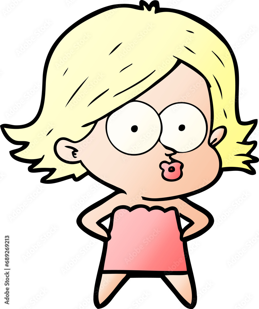 cartoon girl pouting cartoon girl pouting